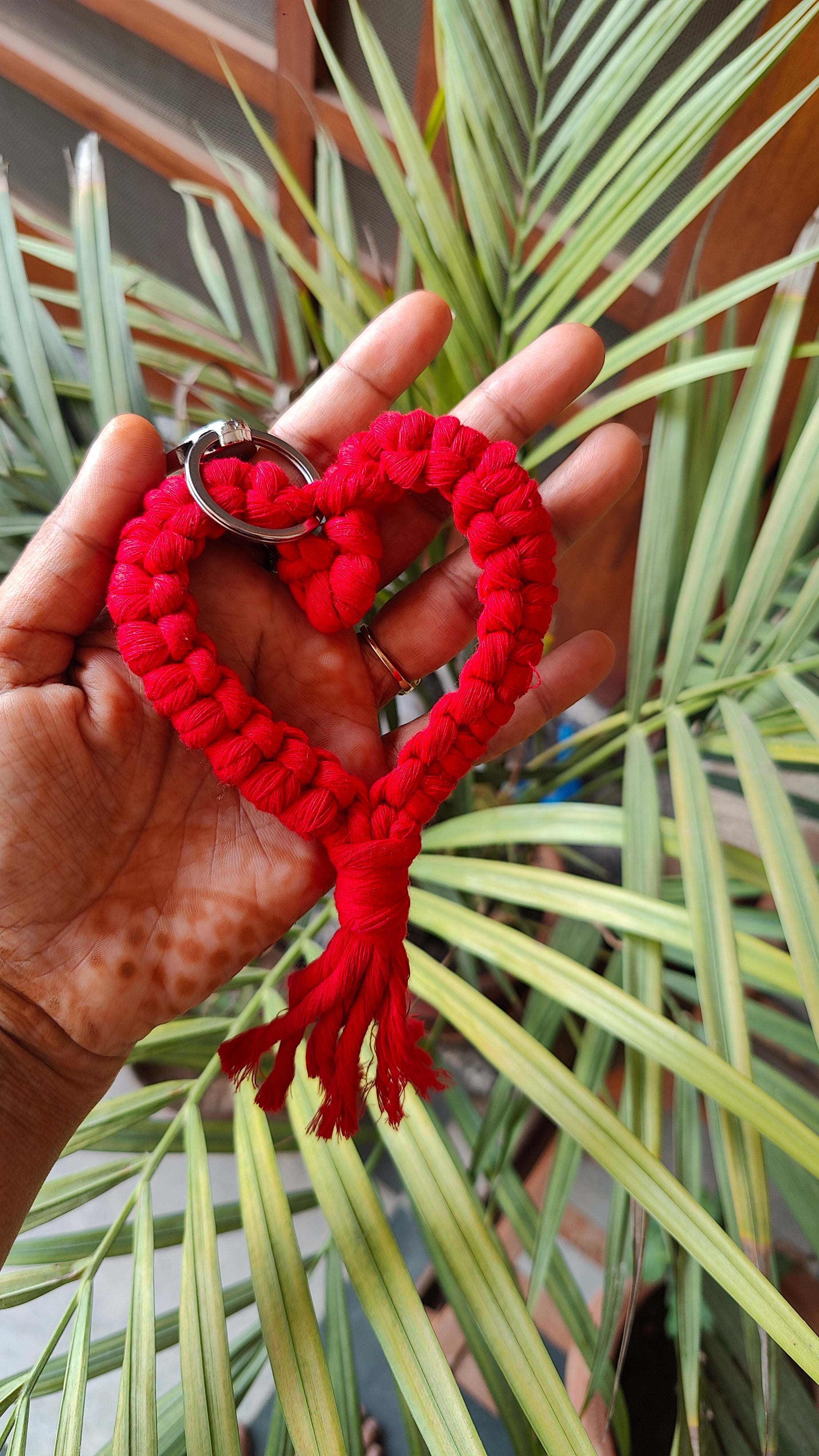 Macrame Heart Keychain Style 1