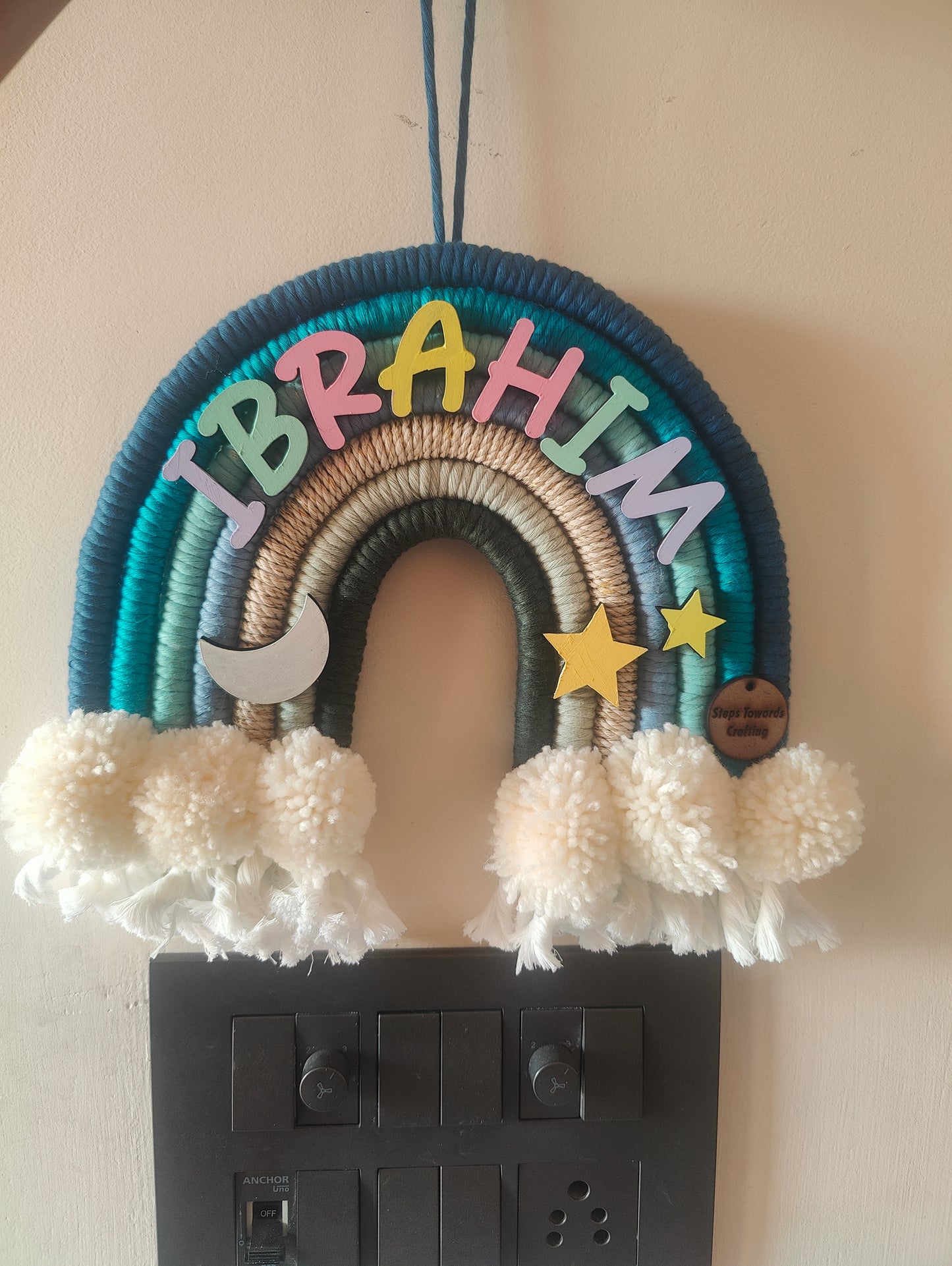 Macrame Nameboard - 7 Layer Rainbow