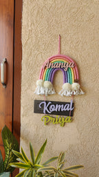 Macrame Nameboard - 7 Layer Rainbow