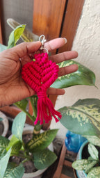 Macrame Heart Keychain Style 2
