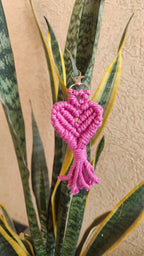 Macrame Heart Keychain Style 2