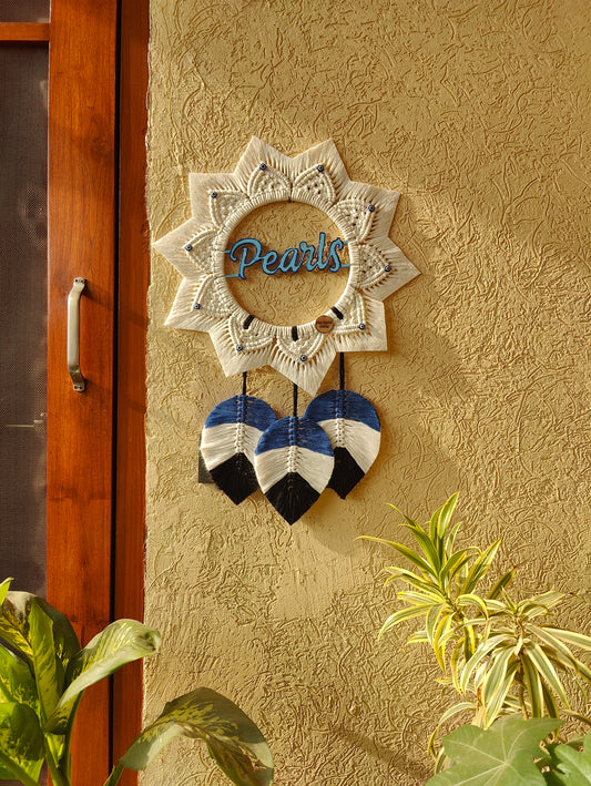 Macrame - Nameplate with Mandala Evil eye theme