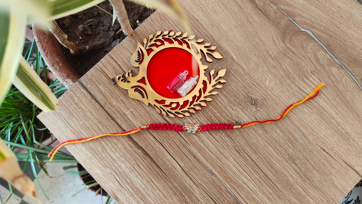 Butterfly Macrame Rakhi