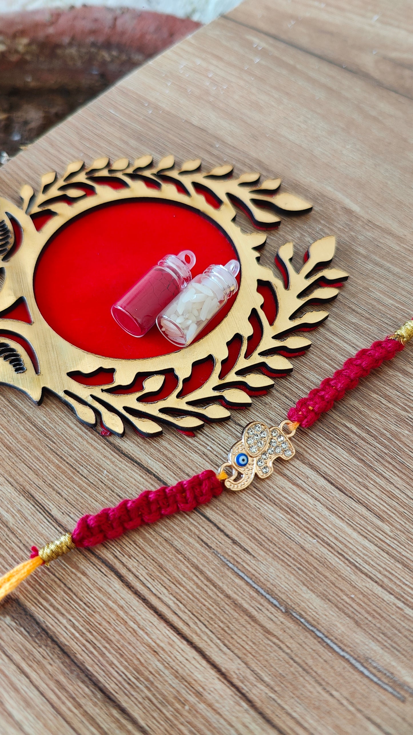 Elephant Macrame Rakhi