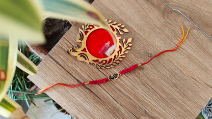 Peacock Macrame Rakhi