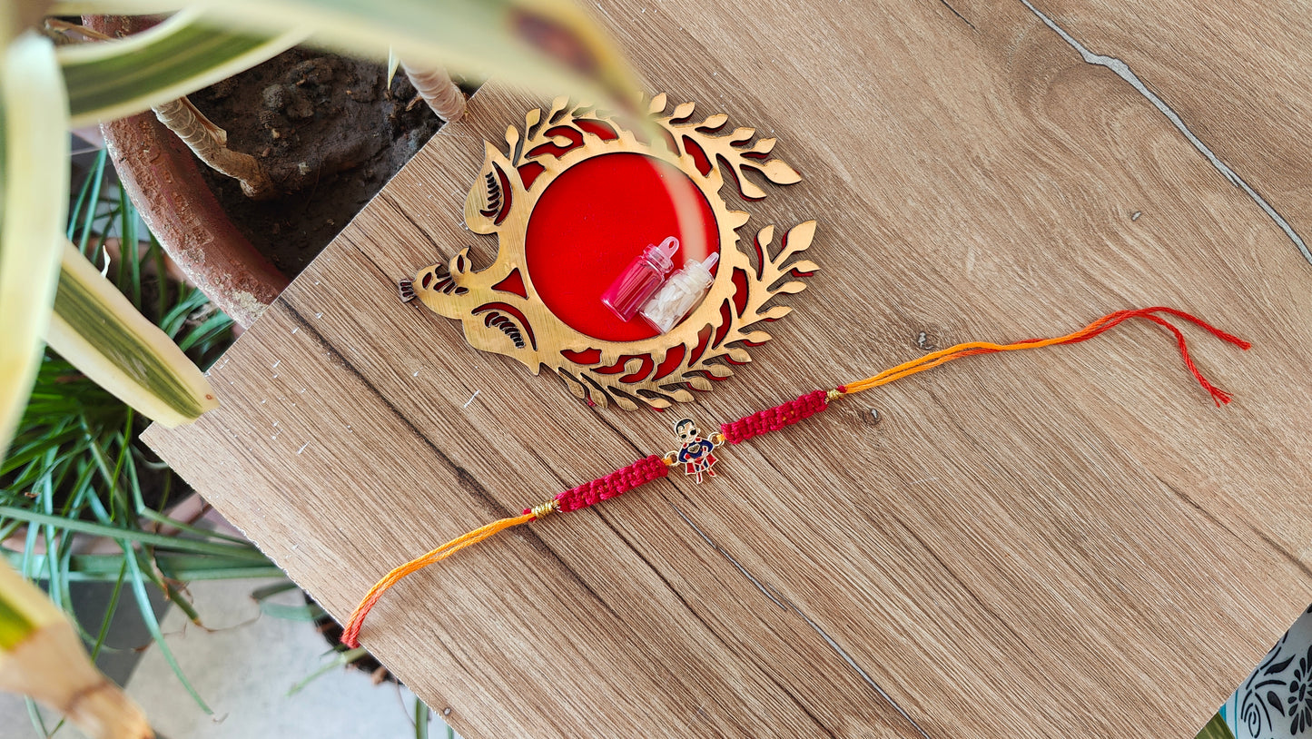 Superman Macrame Rakhi for Kids