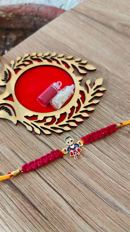Superman Macrame Rakhi for Kids