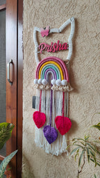 Macrame - Kids Nameplate Kitty Shape