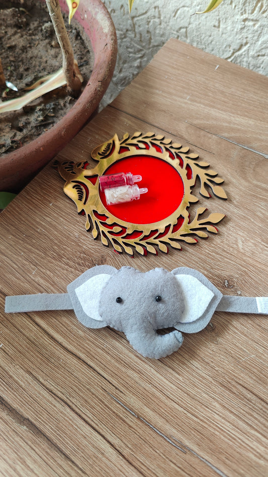 Felt - Elephant Face Rakhi for kids