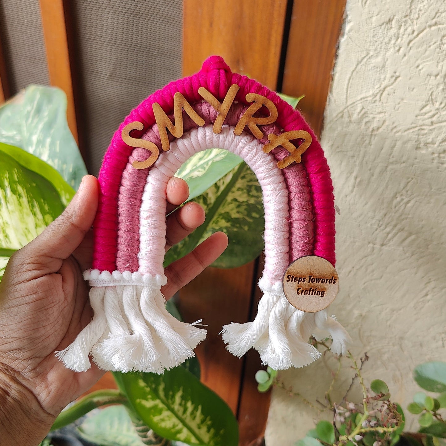 Macrame Nameboard - 3 Layer Mini Rainbow