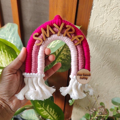 Macrame Nameboard - 3 Layer Mini Rainbow