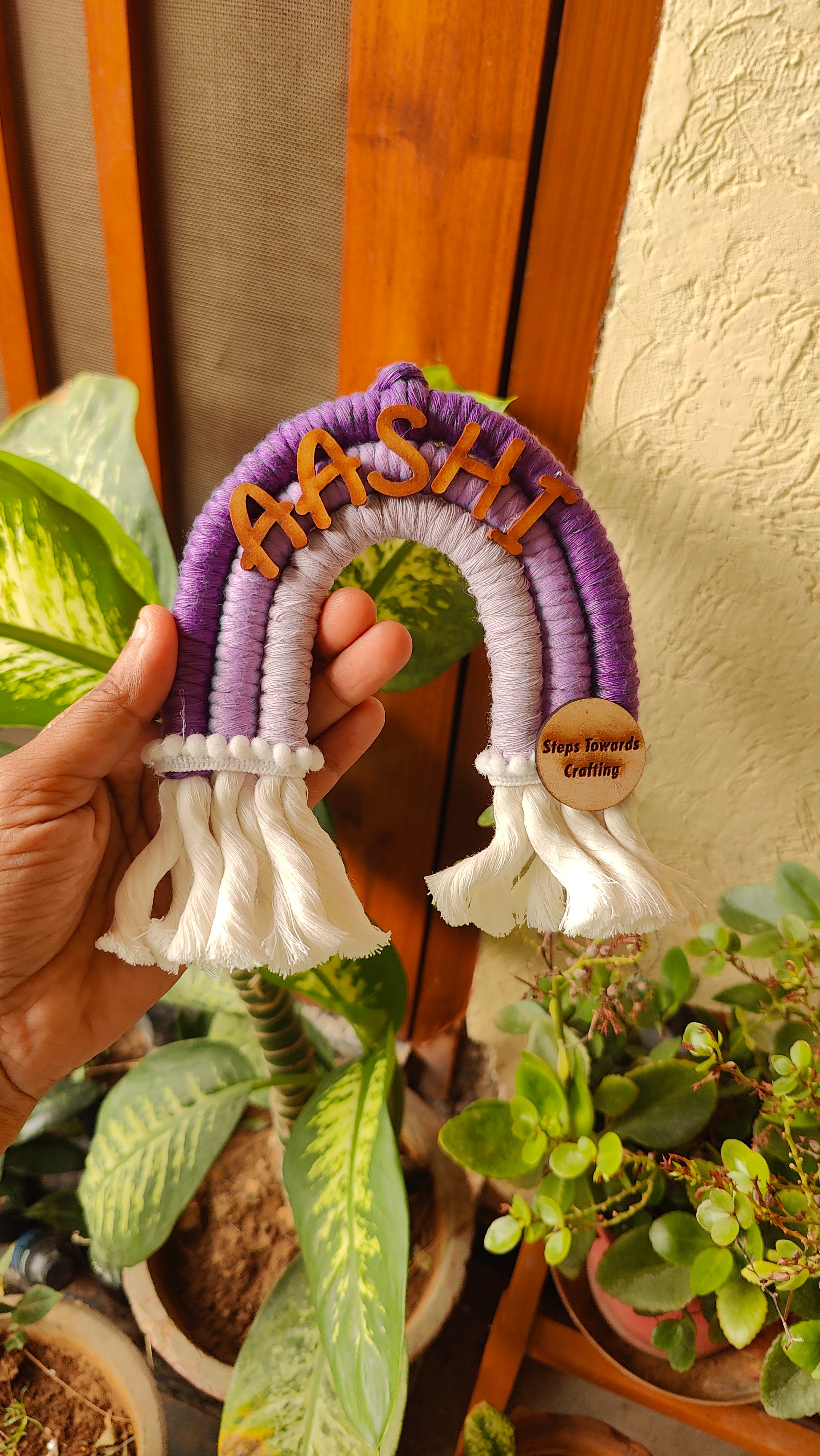 Macrame Nameboard - 3 Layer Mini Rainbow