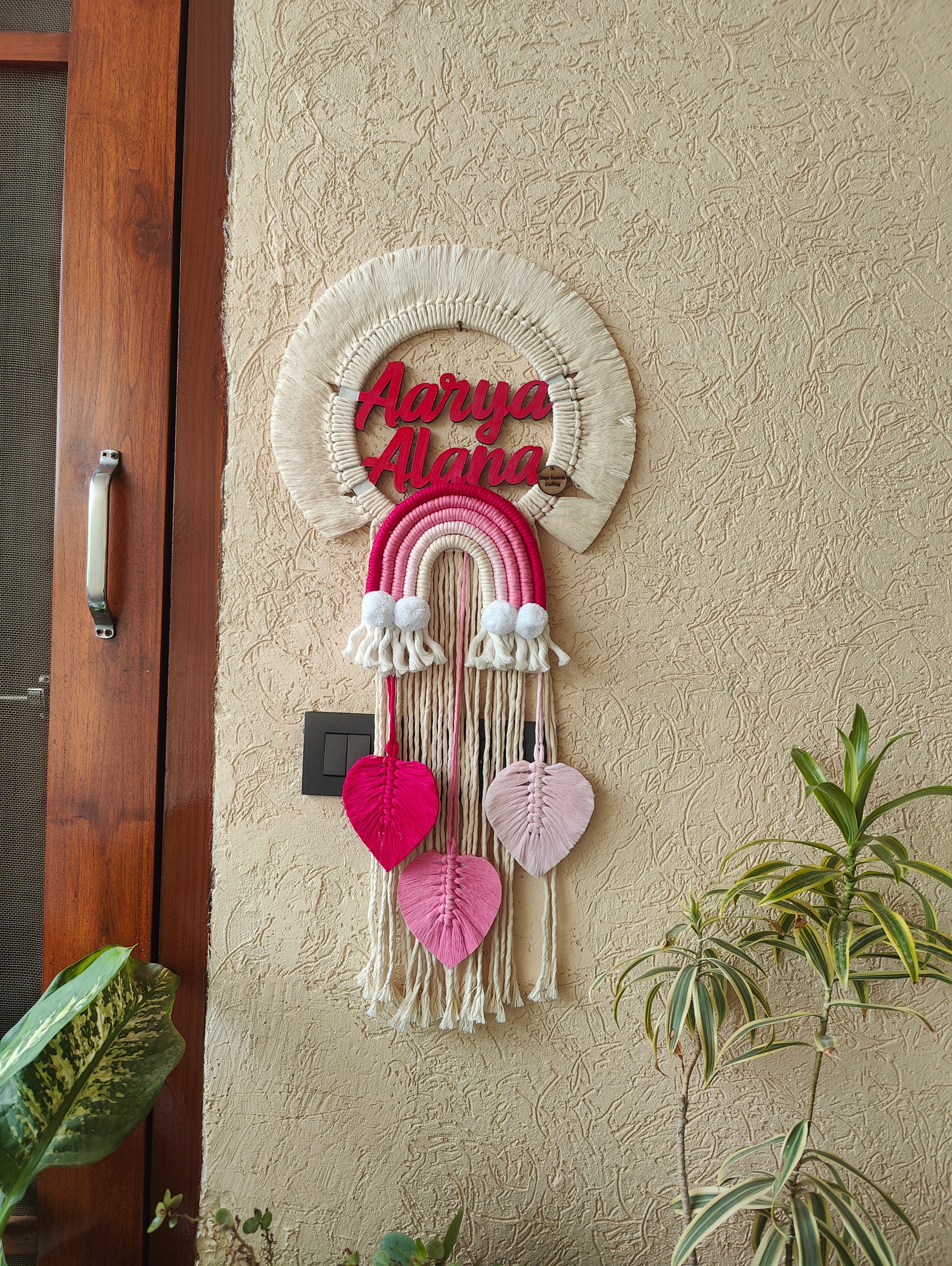 Macrame - Kids Name Plate Circle Shape