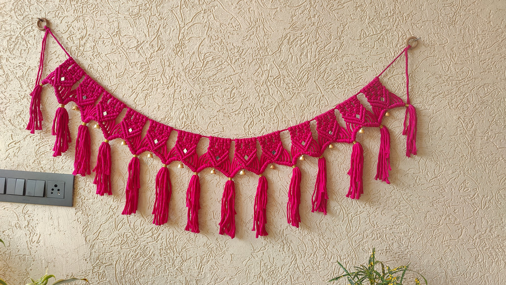 Pink Macrame Bandhanwar