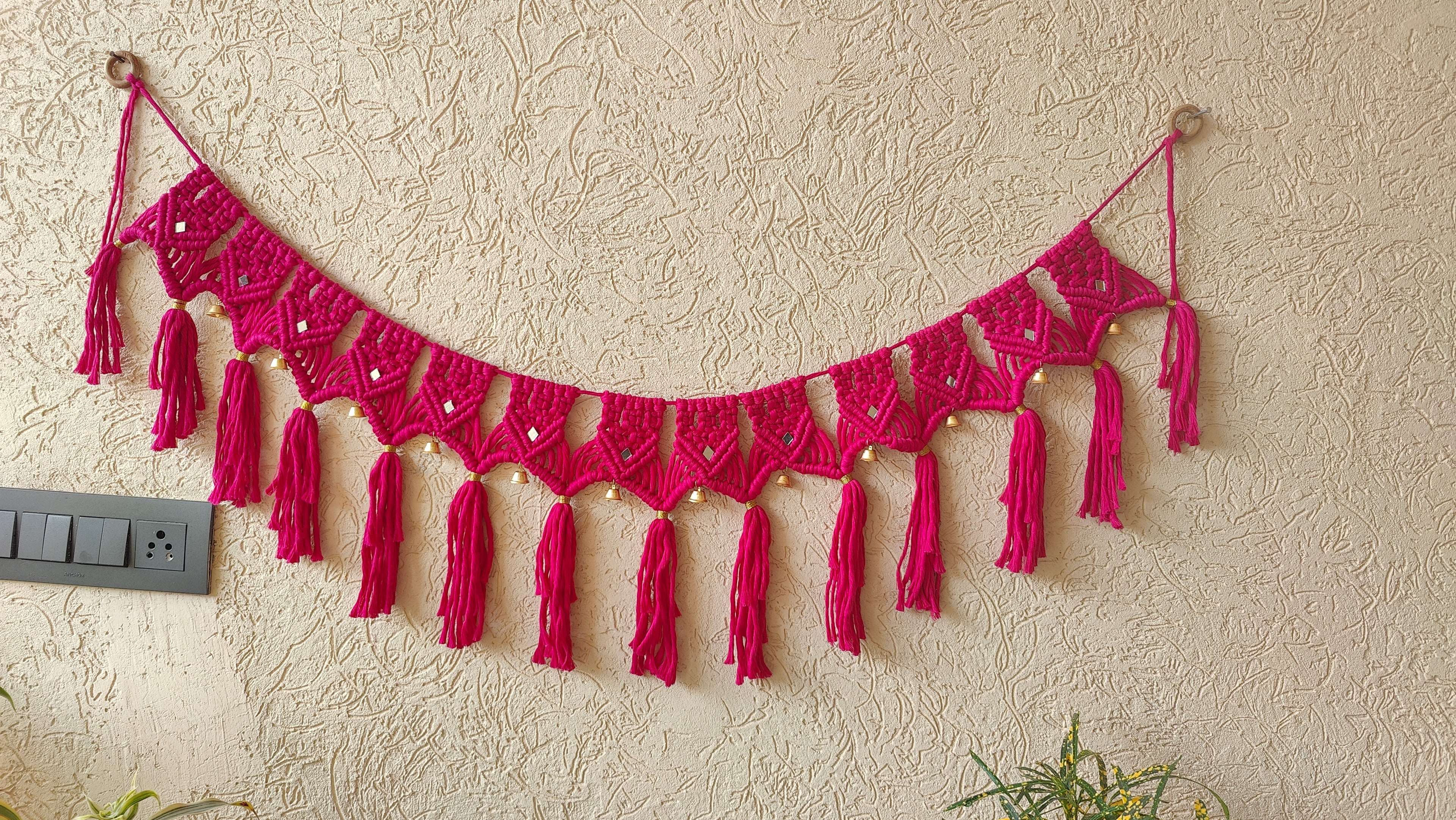 Pink Macrame Bandhanwar