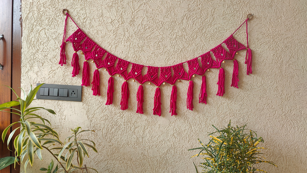 Pink Macrame Bandhanwar