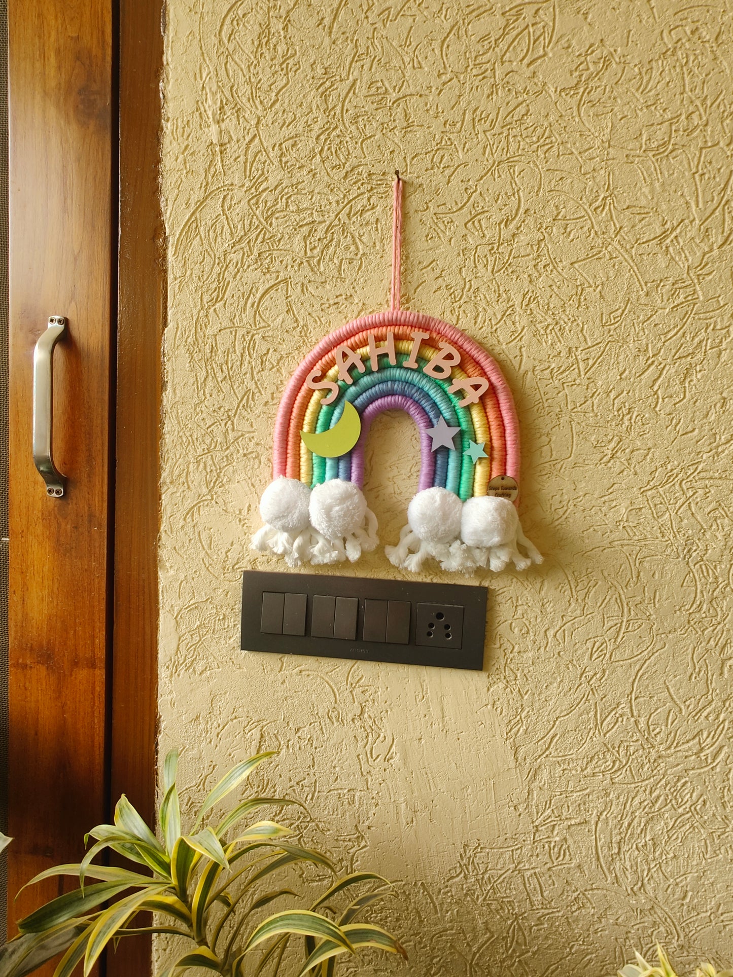Macrame Nameboard - 7 Layer Rainbow