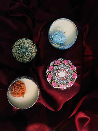 Premium Tin candle Gift - Set of 4