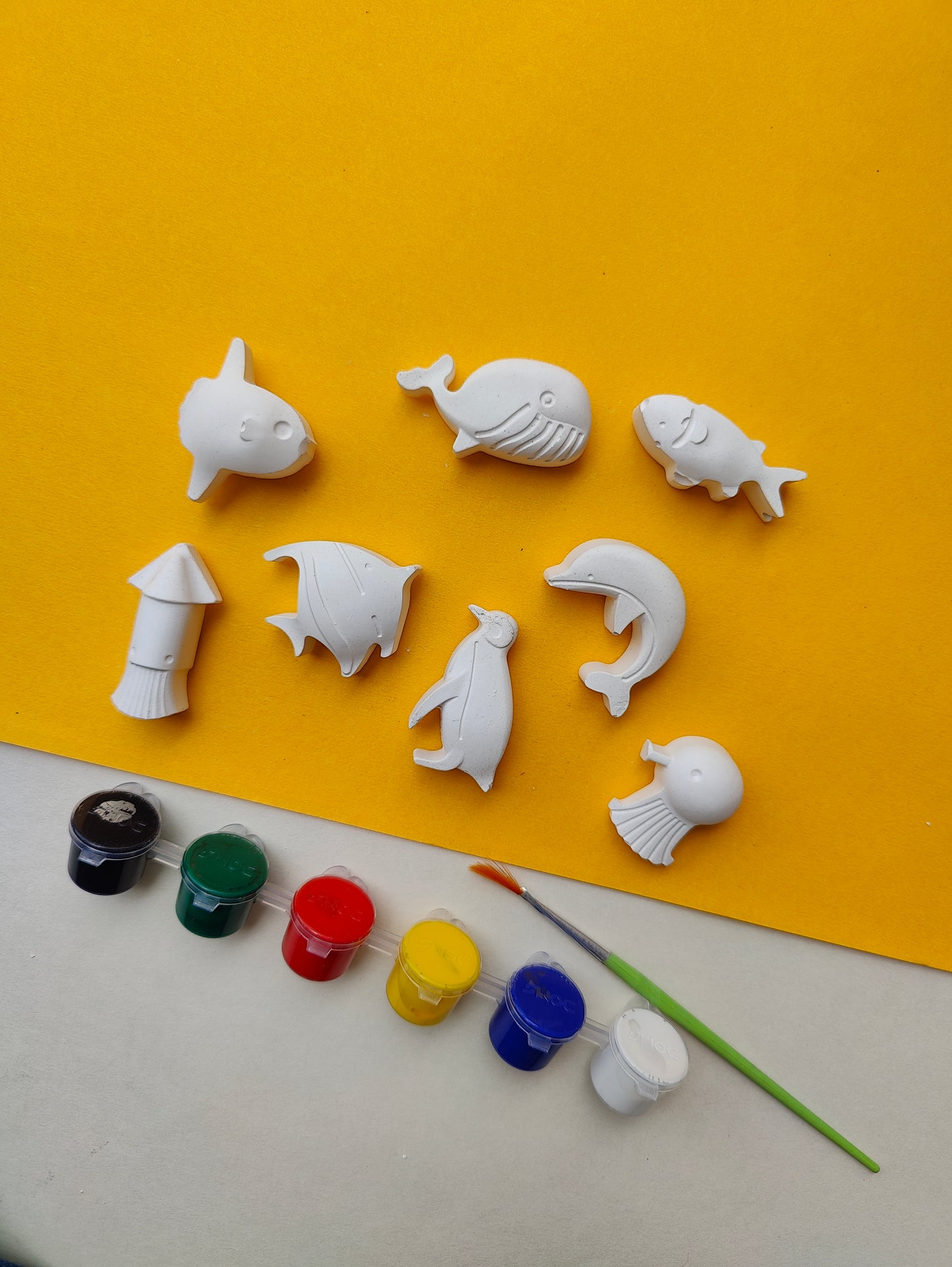 DIY Concrete - Ocean theme Fridge Magnet Set