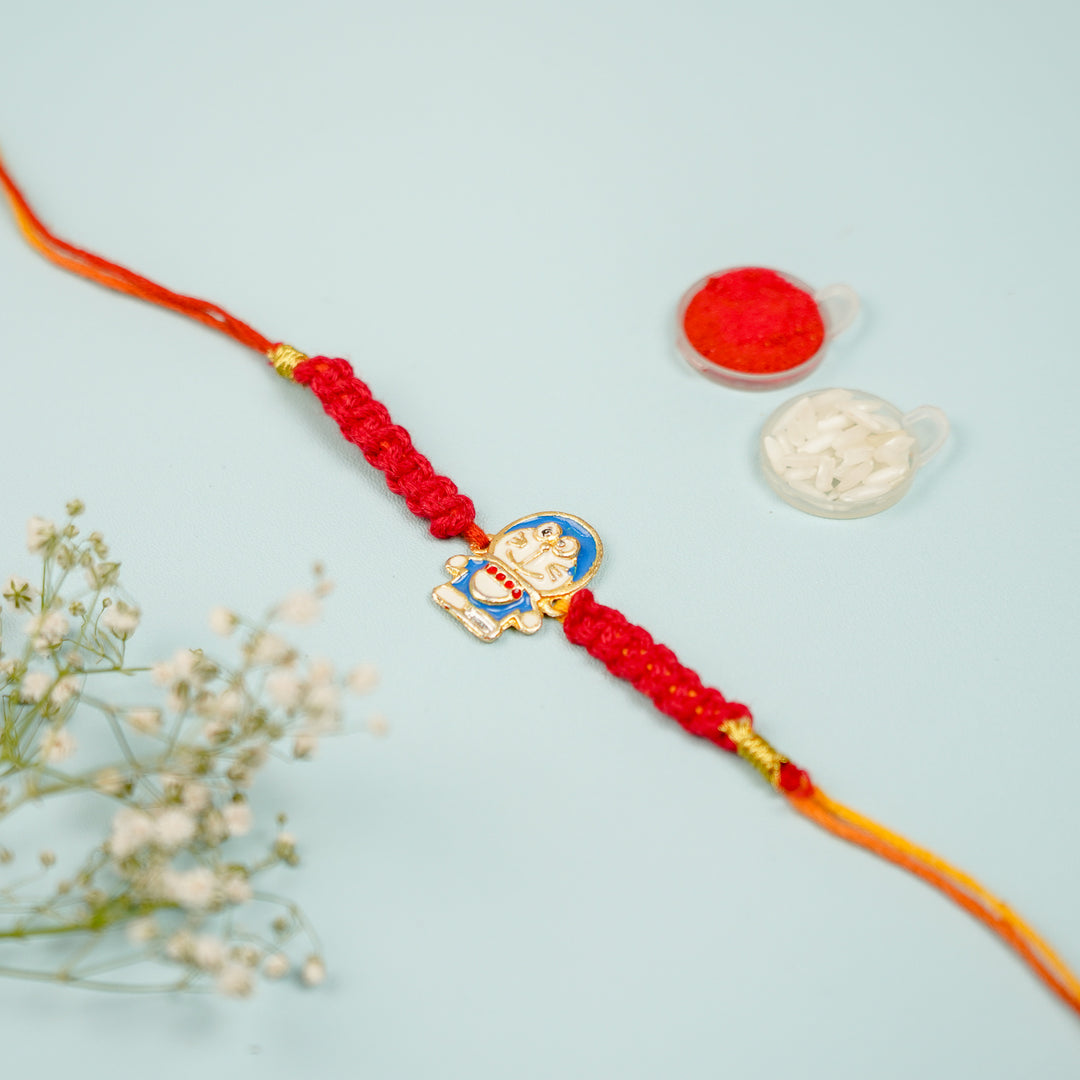 Doremon Macrame Rakhi for Kids