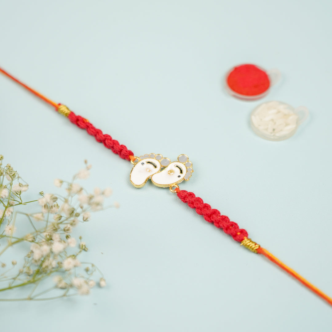 Footstep Macrame Rakhi (for Expecting moms or New Borns)
