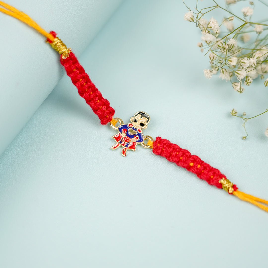 Superman Macrame Rakhi for Kids