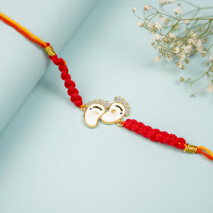 Footstep Macrame Rakhi (for Expecting moms or New Borns)
