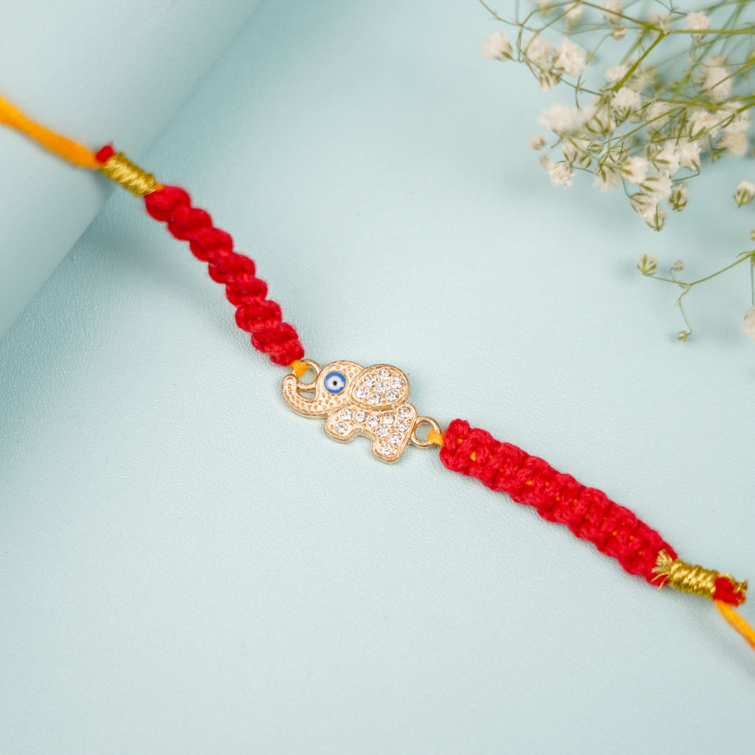 Elephant Macrame Rakhi