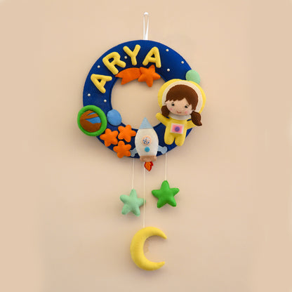 Felt - Star Voyage Theme nameplate for Kids
