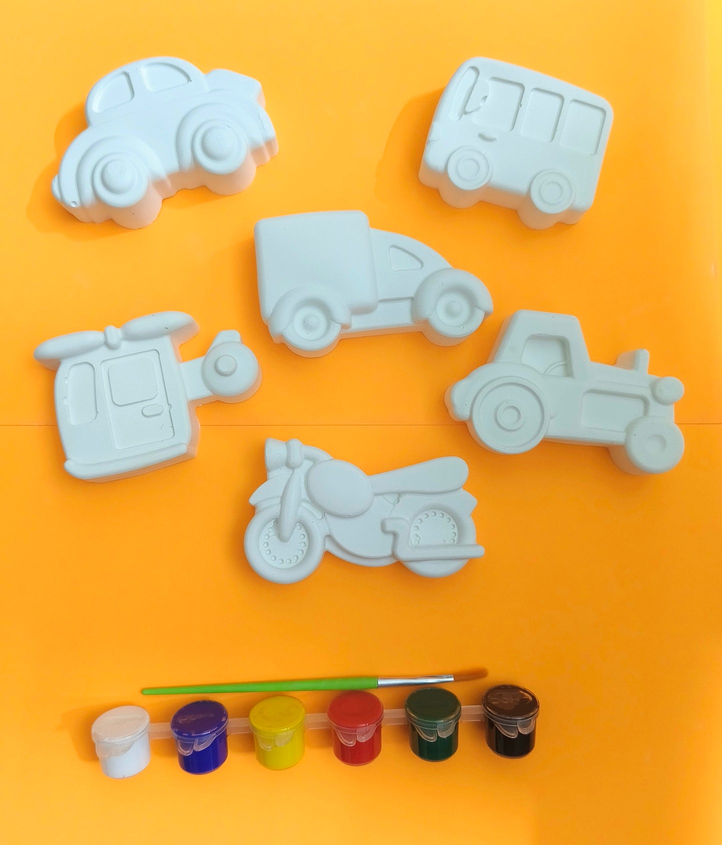 DIY Concrete - Vehicles 2 Coloring Kit
