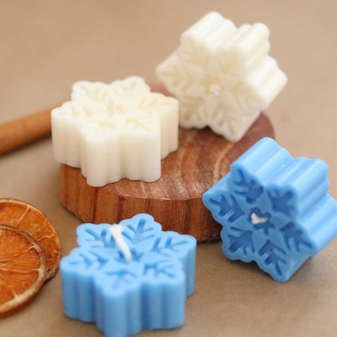 Snowflake Candle Set of 4