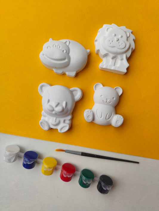 DIY Concrete - Wild Animals Coloring Kit