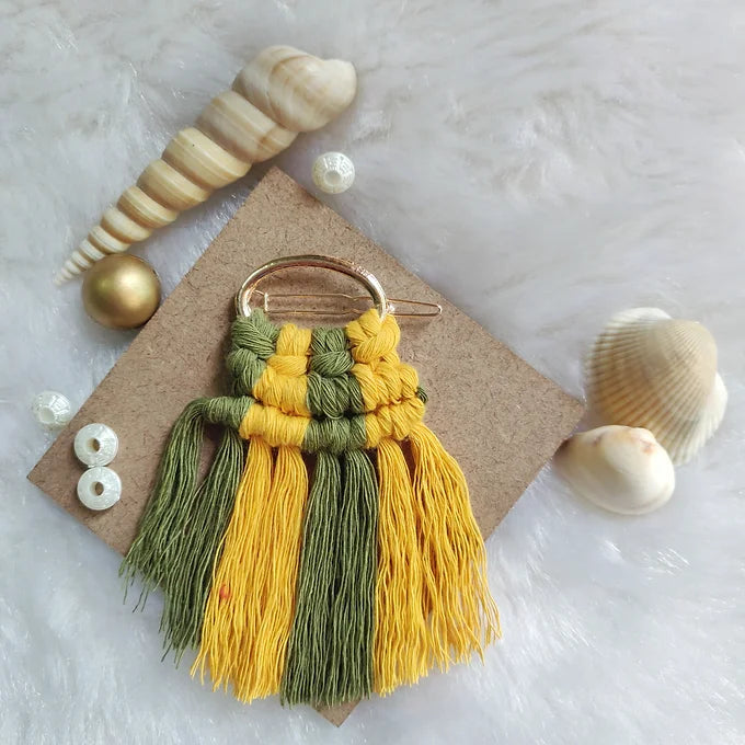 Macramé Hair Clip - Circular