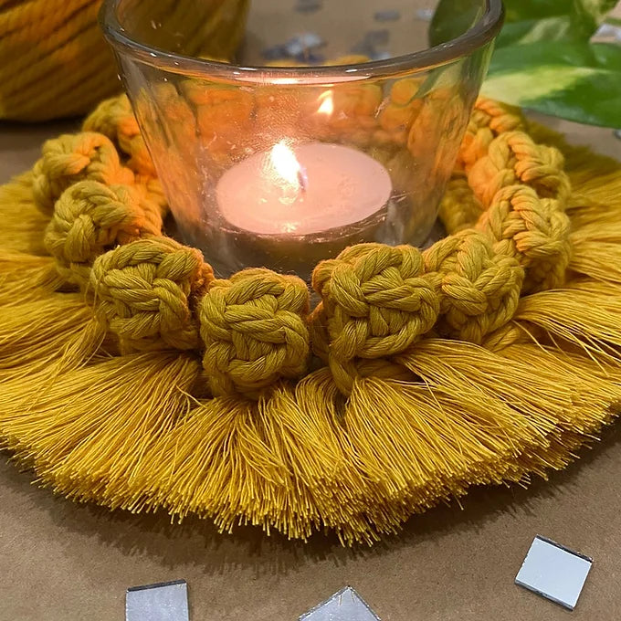 Macrame - Tea light holder