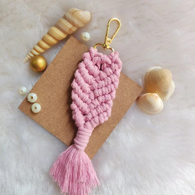 Macrame Keychain - Mermaid Design