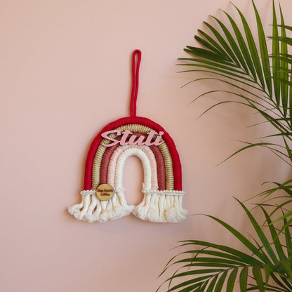 Macrame Nameboard - 5 Layer Mini Rainbow