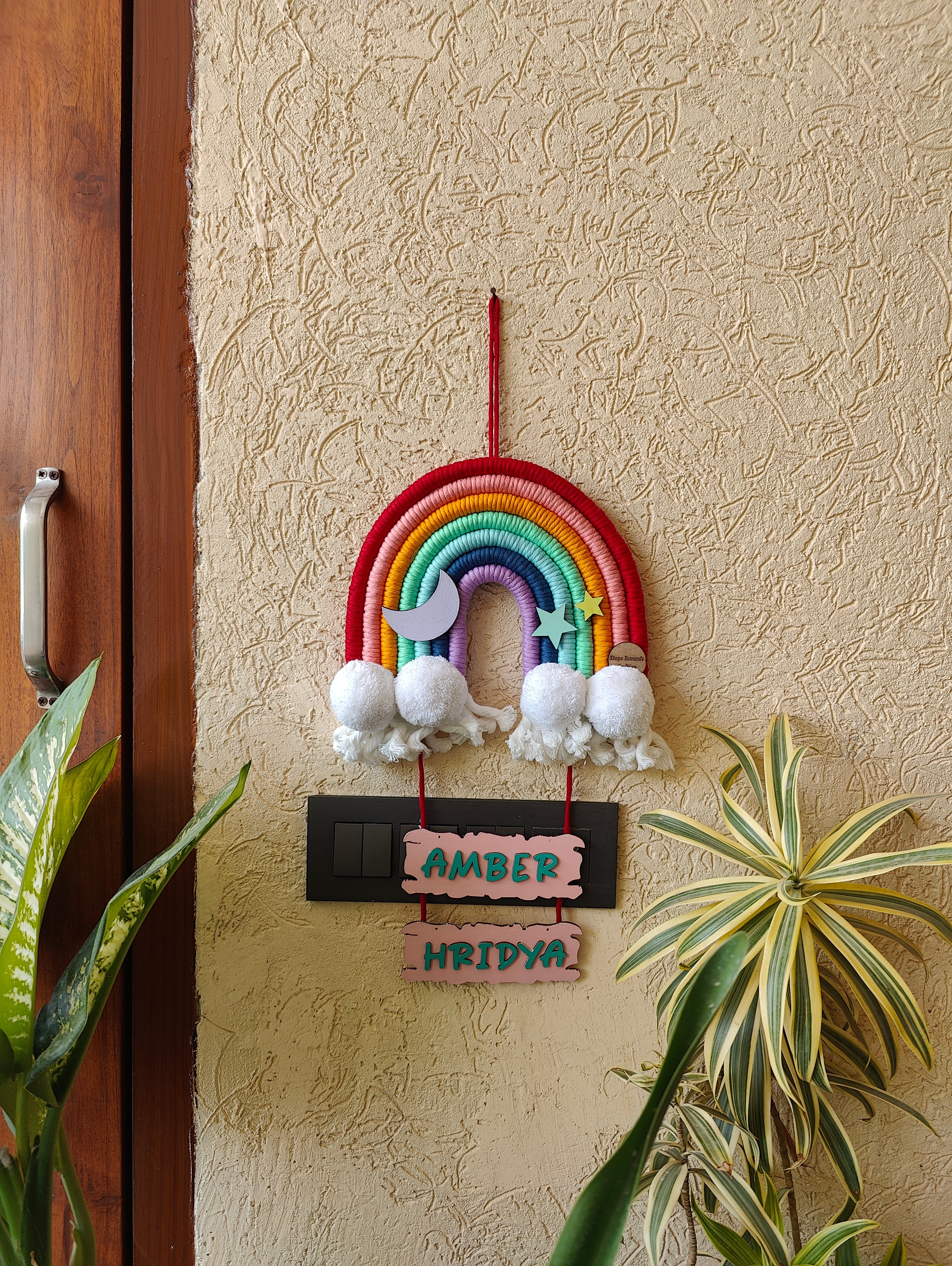 Macrame Nameboard - 7 Layer Rainbow