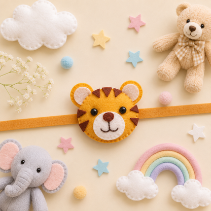 Felt - Tiger Rakhi for kids
