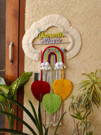 Handmade Macrame Kids Name Plate - Customizable Cloud Shape Coco Melon theme