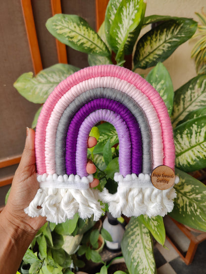Macrame Nameboard - 5 Layer Mini Rainbow