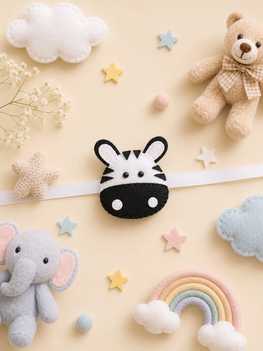 Felt - Zebra Rakhi for kids