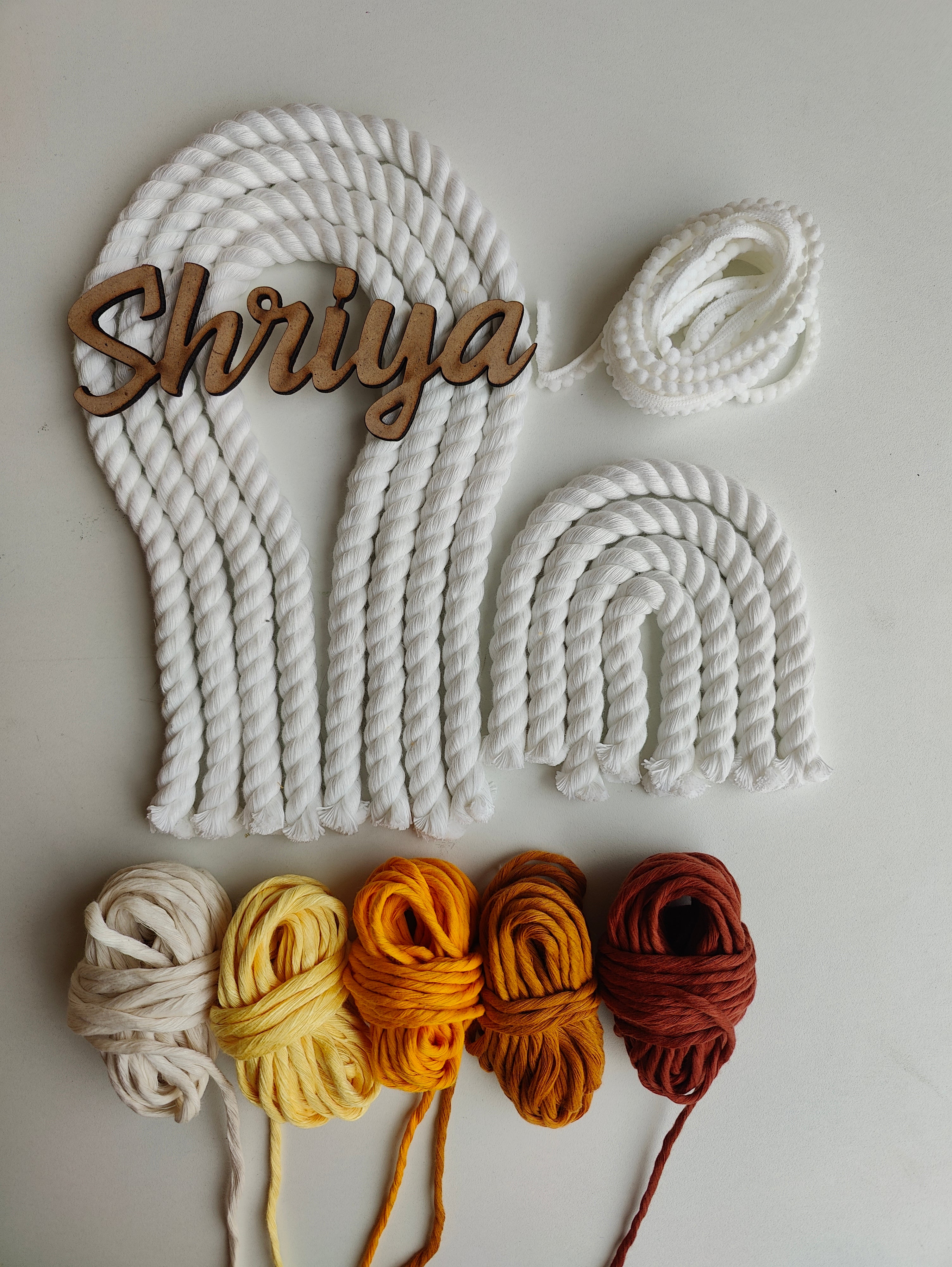 DIY Kit - Macrame Hot air Balloon Rainbow