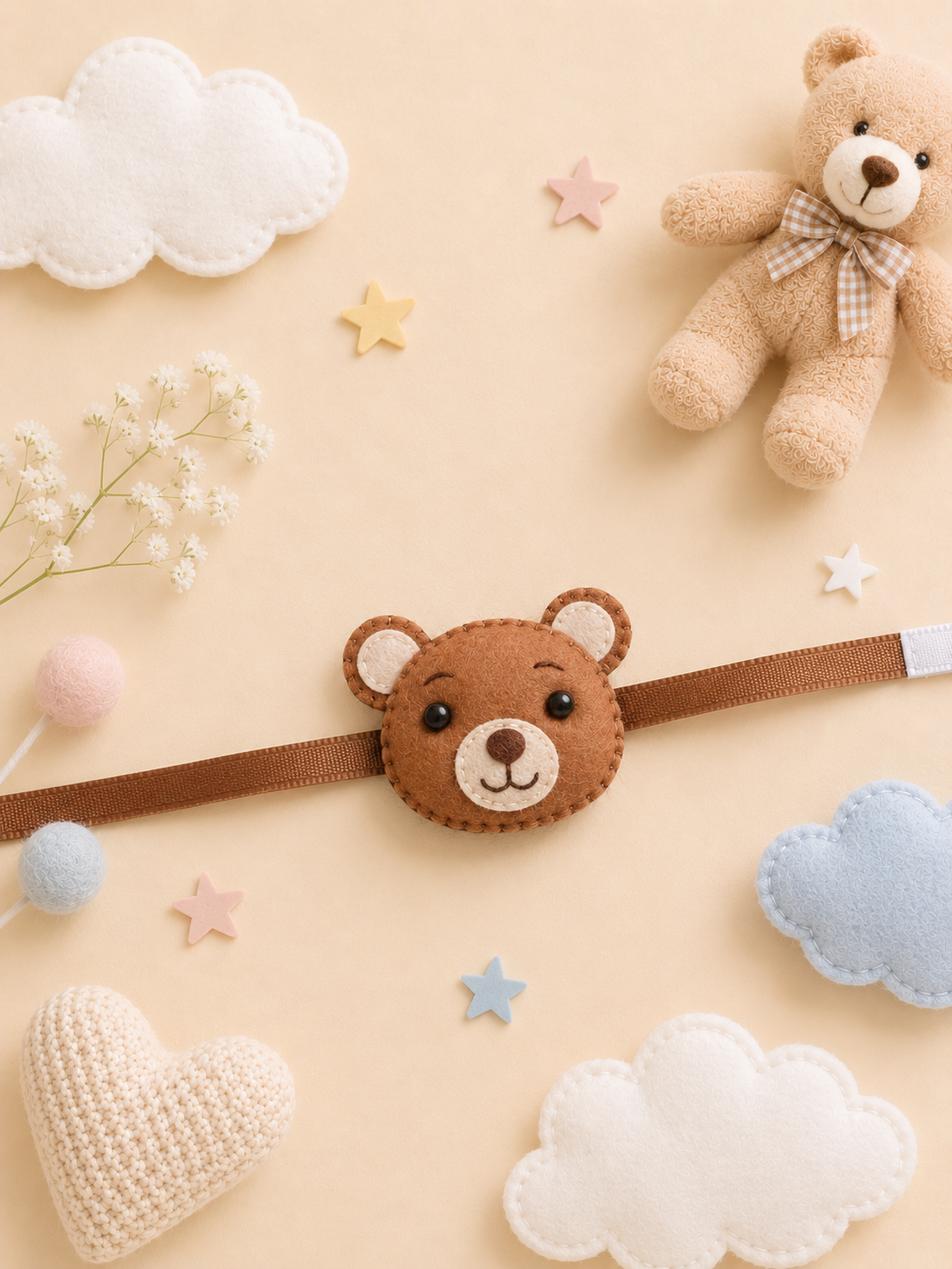 Felt - Teddy Rakhi for kids