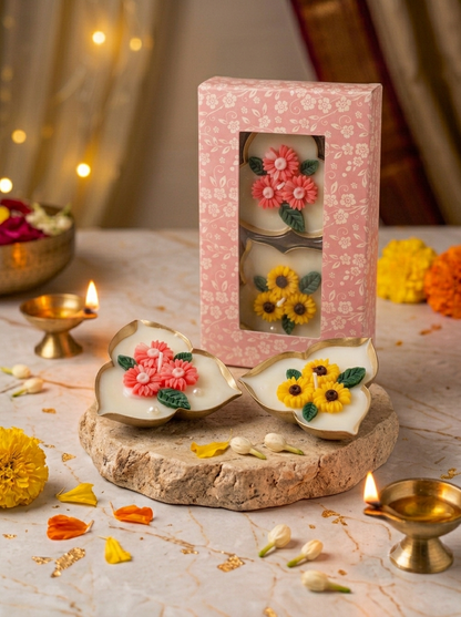 Tri-Deep Urli Candle - Mini Daisy/Sunflower Design (Set of 2) (Copy)