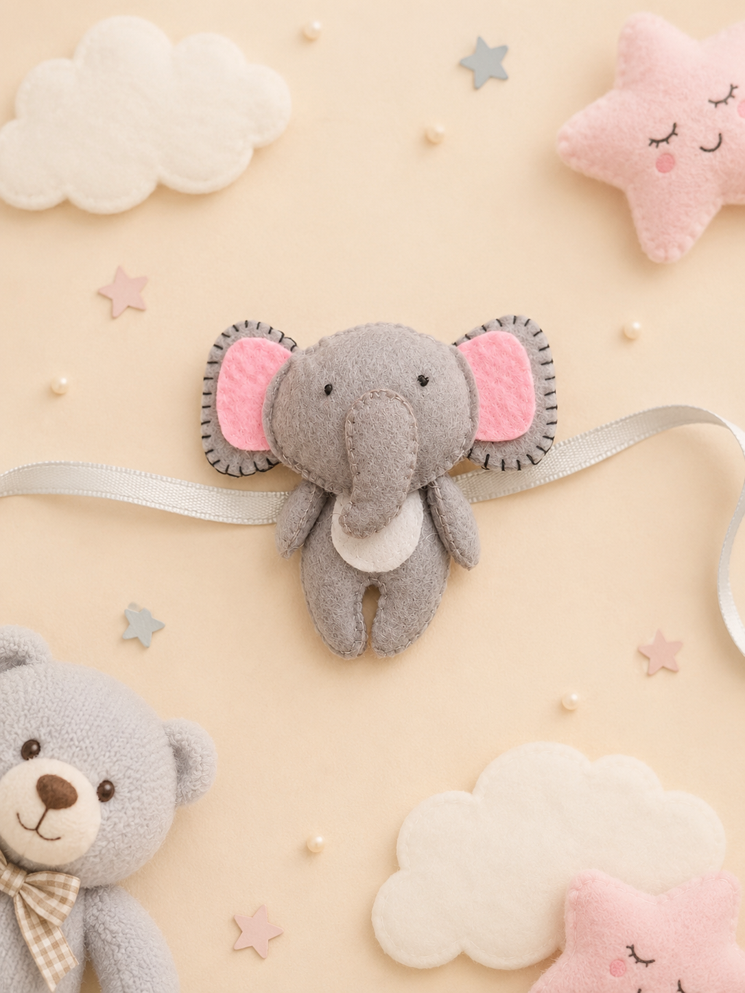 Felt - Elephant Body Rakhi for kids