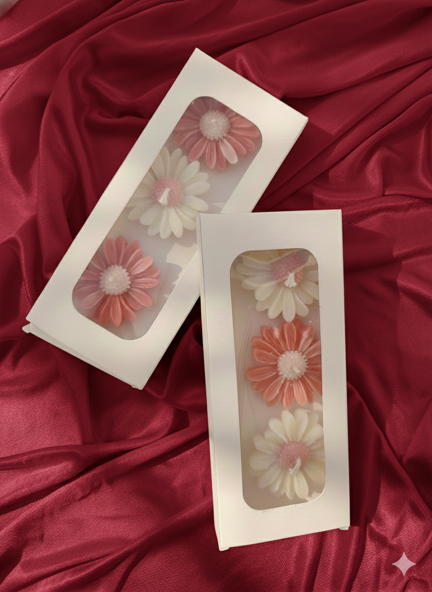 Valentine Collection - Daisy Candle Gift set
