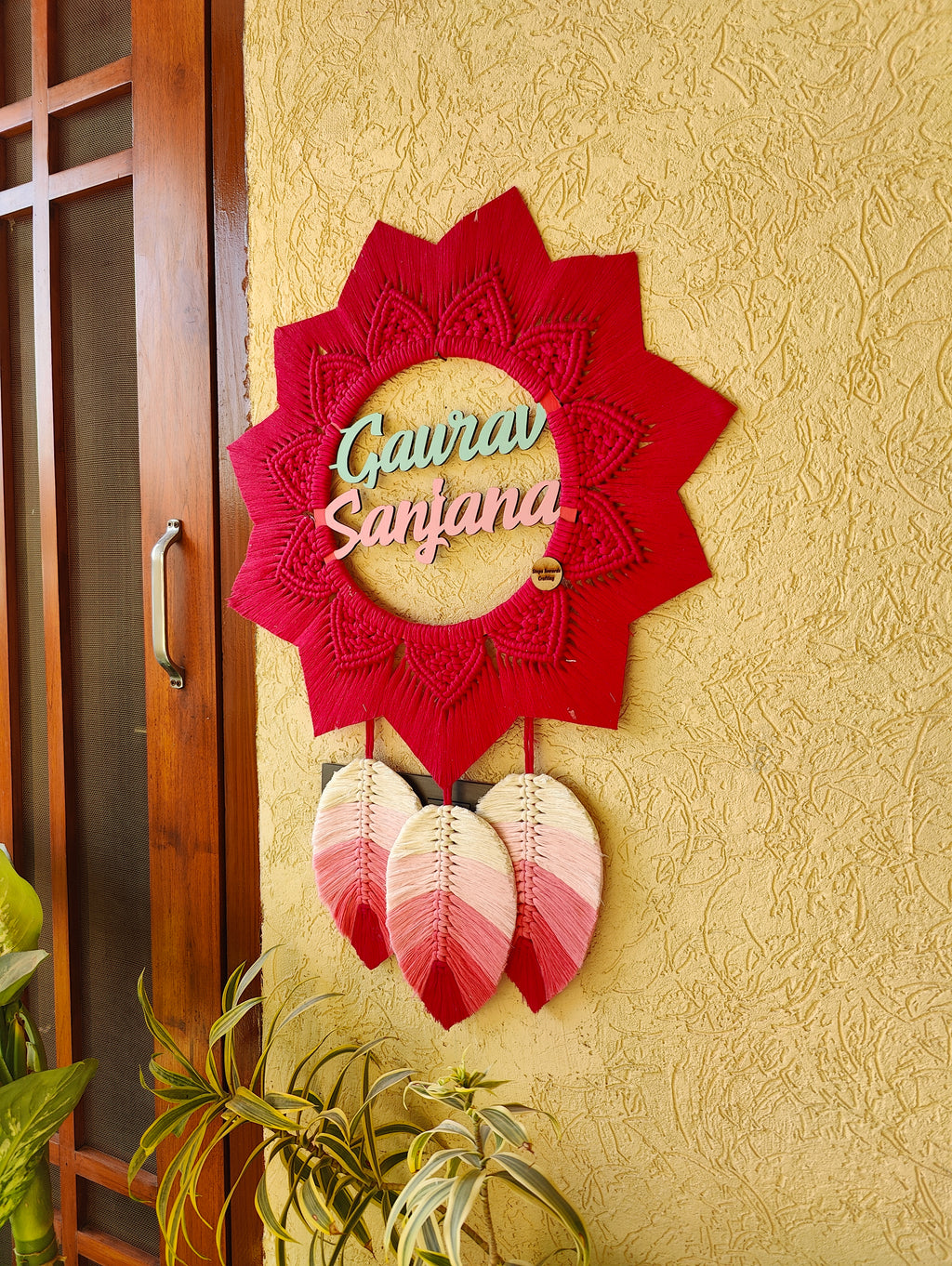 Macrame - Mandala Nameplate Design