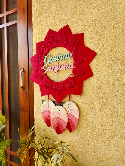 Macrame - Mandala Nameplate Design