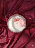 Light me when you want me Naked - Floral Heart Candle