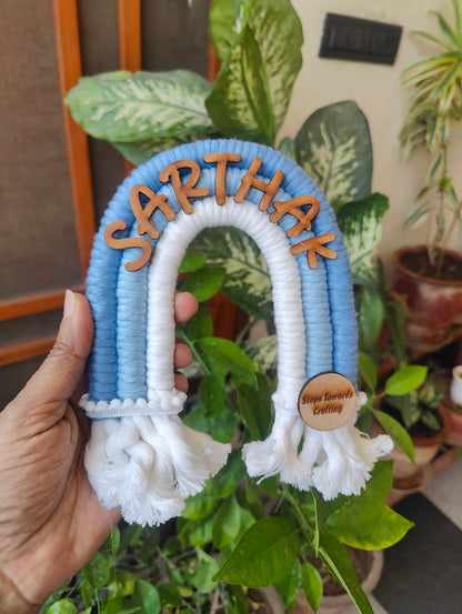 Macrame Nameboard - 3 Layer Mini Rainbow